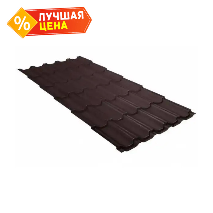 Металлочерепица Grand Line Kvinta plus (Квинта Плюс) 0,5 Drap RAL 8017 Шоколад