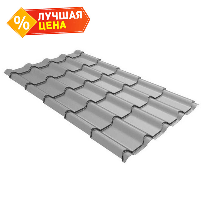 Металлочерепица Grand Line Kamea (Камея) 0,45 Drap RAL 7004 Сигнальный серый