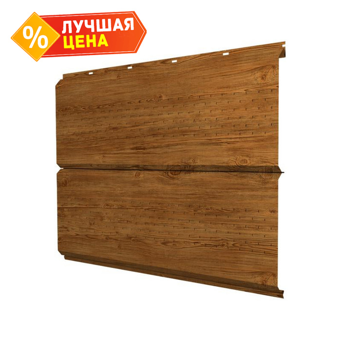 Софит ЭкоБрус new c перфорацией 0,45 Print Elite Golden Wood