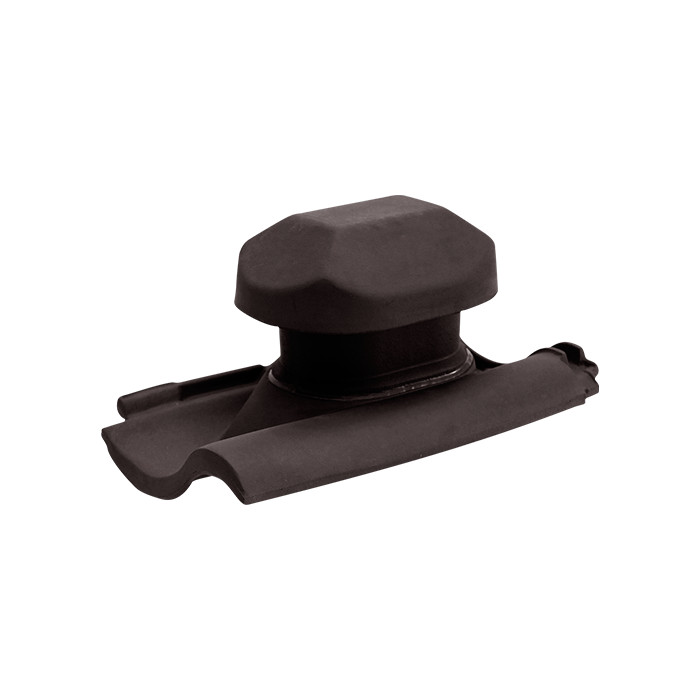 Черепица с сант вент выходом, TG10, Антрацит матовый, ABC