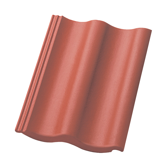 Цементно-песчаная черепица рядовая, Sigma, TOP 2000S Вишневый (Dunkelrot), Nelskamp
