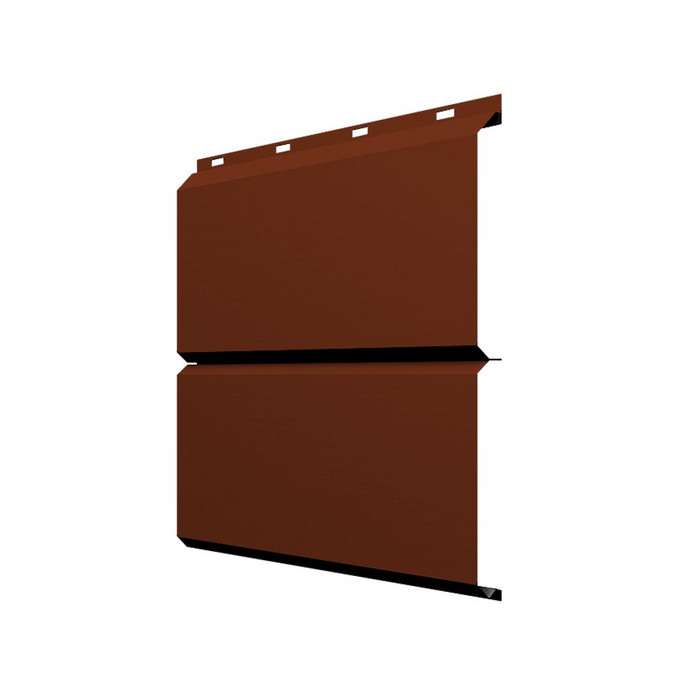 Софит ЭкоБрус без перфорации 0,345 Grand Line 0,5 Satin RAL3009 оксидно-красный