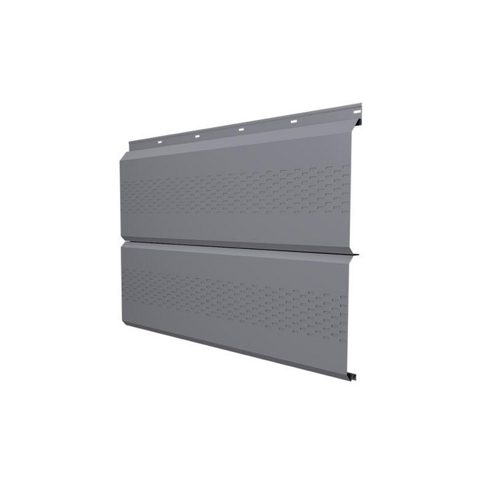 Софит ЭкоБрус с перфорацией 0,345 Grand Line 0,45 PE с пленкой RAL7004 сигнальный серый